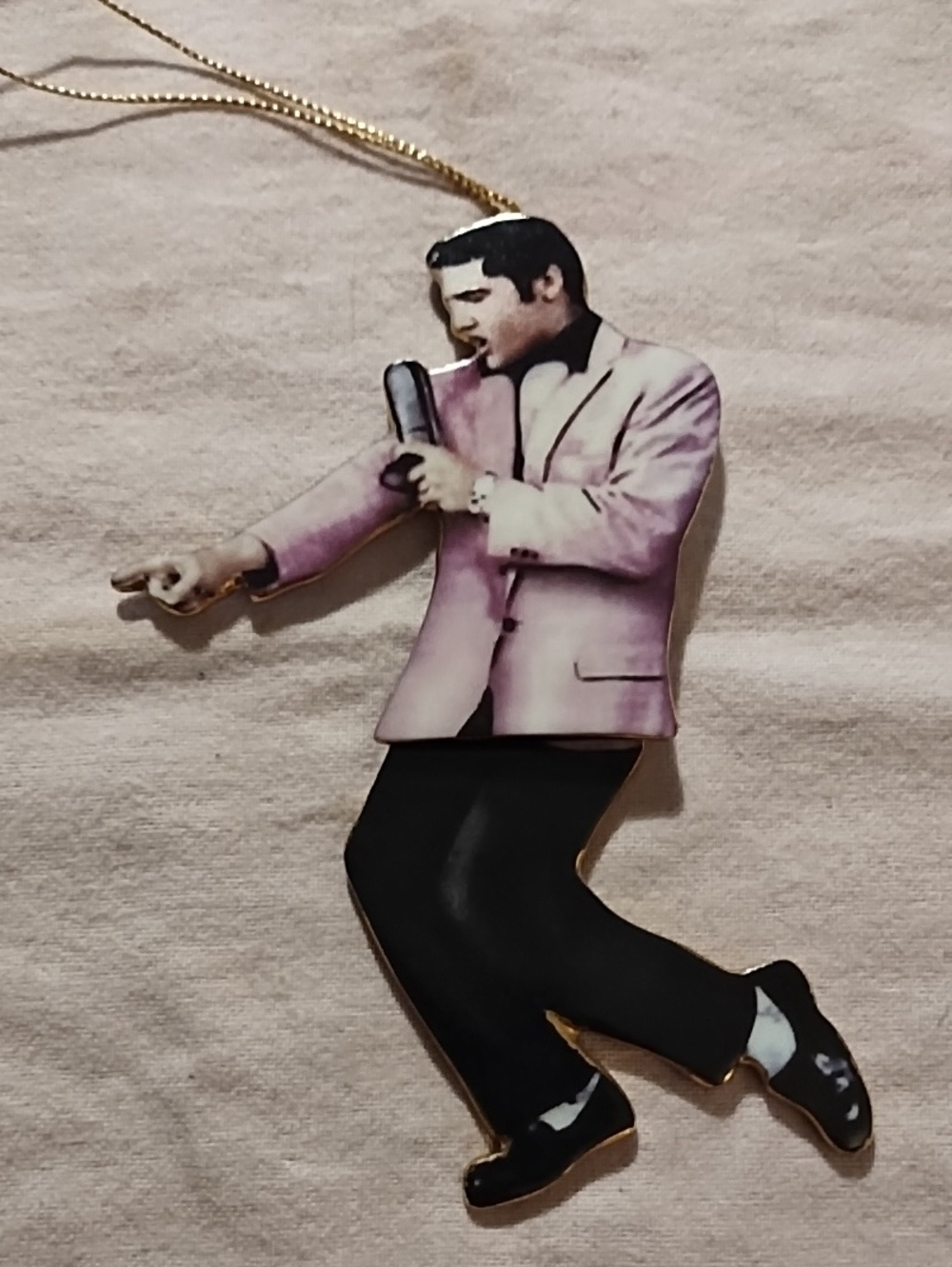 Bradford Exchange Collectible Porcelain Elvis Presley Ornament
